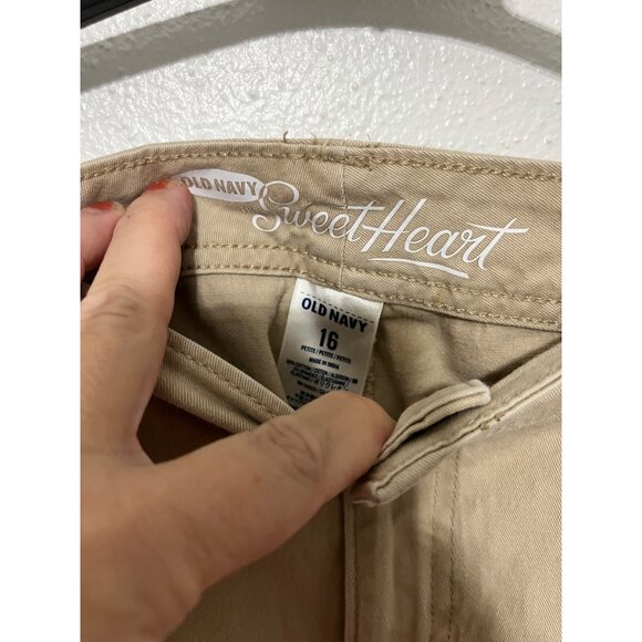 Old Navy Pants the Sweetheart Tan Slit Pockets Womans Size 16 - Picture 3 of 4